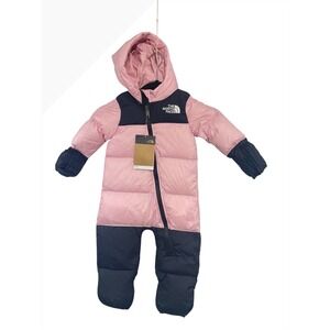 The North Face Baby 96 Nuptse 1 PC Pink‎ Black Puffer Snowsuit 6-12M NF0A7WPF6R0